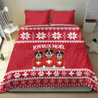 Saint Bernard Dog Switzerland Christmas Bedding Set - Wonder Print Shop