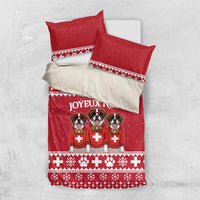 Saint Bernard Dog Switzerland Christmas Bedding Set - Wonder Print Shop
