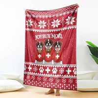 Saint Bernard Dog Switzerland Christmas Blanket - Wonder Print Shop