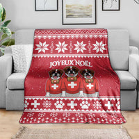Saint Bernard Dog Switzerland Christmas Blanket - Wonder Print Shop