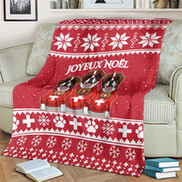 Saint Bernard Dog Switzerland Christmas Blanket - Wonder Print Shop
