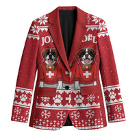 Saint Bernard Dog Switzerland Christmas Blazer - Wonder Print Shop