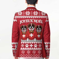 Saint Bernard Dog Switzerland Christmas Blazer - Wonder Print Shop
