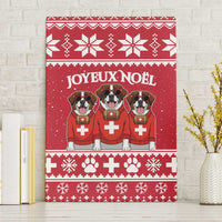 Saint Bernard Dog Switzerland Christmas Canvas Wall Art - Wonder Print Shop