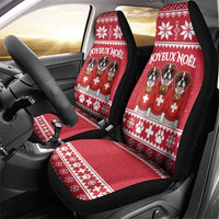 Saint Bernard Dog Switzerland Christmas Car Seat Cover - Wonder Print Shop