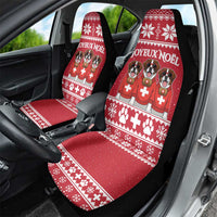 Saint Bernard Dog Switzerland Christmas Car Seat Cover - Wonder Print Shop