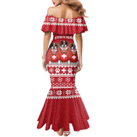 Saint Bernard Dog Switzerland Christmas Family Matching Mermaid Dress and Hawaiian Shirt - Wonder Print Shop