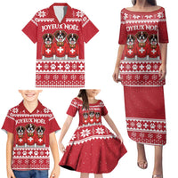 Saint Bernard Dog Switzerland Christmas Family Matching Puletasi and Hawaiian Shirt - Wonder Print Shop