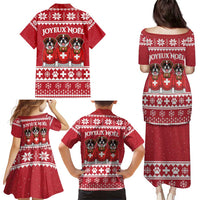 Saint Bernard Dog Switzerland Christmas Family Matching Puletasi and Hawaiian Shirt - Wonder Print Shop