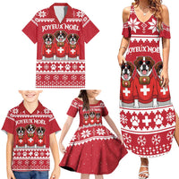 Saint Bernard Dog Switzerland Christmas Family Matching Summer Maxi Dress and Hawaiian Shirt - Wonder Print Shop