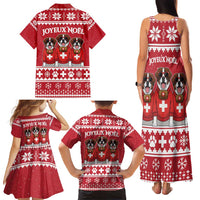 Saint Bernard Dog Switzerland Christmas Family Matching Tank Maxi Dress and Hawaiian Shirt - Wonder Print Shop