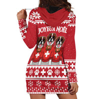 Saint Bernard Dog Switzerland Christmas Hoodie Dress - Wonder Print Shop