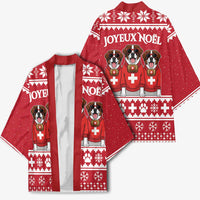Saint Bernard Dog Switzerland Christmas Kimono - Wonder Print Shop