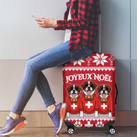 Saint Bernard Dog Switzerland Christmas Luggage Cover - Wonder Print Shop