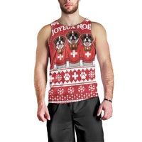 Saint Bernard Dog Switzerland Christmas Men Tank Top - Wonder Print Shop