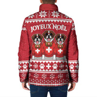 Saint Bernard Dog Switzerland Christmas Padded Jacket - Wonder Print Shop