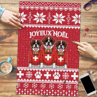 Saint Bernard Dog Switzerland Christmas Puzzle - Wonder Print Shop