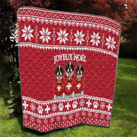 Saint Bernard Dog Switzerland Christmas Quilt - Wonder Print Shop