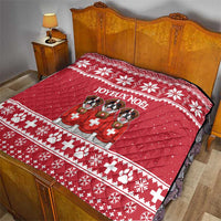 Saint Bernard Dog Switzerland Christmas Quilt - Wonder Print Shop