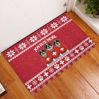 Saint Bernard Dog Switzerland Christmas Rubber Doormat - Wonder Print Shop