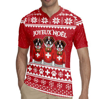 Saint Bernard Dog Switzerland Christmas Rugby Jersey - Wonder Print Shop