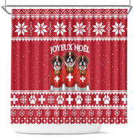 Saint Bernard Dog Switzerland Christmas Shower Curtain - Wonder Print Shop