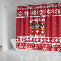 Saint Bernard Dog Switzerland Christmas Shower Curtain - Wonder Print Shop