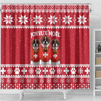 Saint Bernard Dog Switzerland Christmas Shower Curtain - Wonder Print Shop