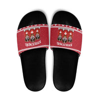 Saint Bernard Dog Switzerland Christmas Slide Sandals - Wonder Print Shop