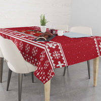 Saint Bernard Dog Switzerland Christmas Tablecloth - Wonder Print Shop