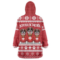 Saint Bernard Dog Switzerland Christmas Wearable Blanket Hoodie - Wonder Print Shop