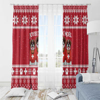 Saint Bernard Dog Switzerland Christmas Window Curtain - Wonder Print Shop