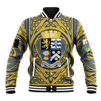 Personalized Cardiganshire Wales Baseball Jacket Ceredigion Coat of Arms Celtic Design - Wonder Print Shop