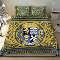 Personalized Cardiganshire Wales Bedding Set Ceredigion Coat of Arms Celtic Design - Wonder Print Shop