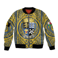 Personalized Cardiganshire Wales Bomber Jacket Ceredigion Coat of Arms Celtic Design - Wonder Print Shop