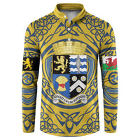 Personalized Cardiganshire Wales Button Sweatshirt Ceredigion Coat of Arms Celtic Design - Wonder Print Shop