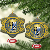 Personalized Cardiganshire Wales Ceramic Ornament Ceredigion Coat of Arms Celtic Design - Wonder Print Shop