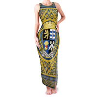 Personalized Cardiganshire Wales Family Matching Tank Maxi Dress and Hawaiian Shirt Ceredigion Coat of Arms Celtic Design - Wonder Print Shop