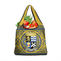 Personalized Cardiganshire Wales Grocery Bag Ceredigion Coat of Arms Celtic Design - Wonder Print Shop