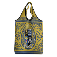 Personalized Cardiganshire Wales Grocery Bag Ceredigion Coat of Arms Celtic Design - Wonder Print Shop