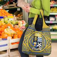 Personalized Cardiganshire Wales Grocery Bag Ceredigion Coat of Arms Celtic Design - Wonder Print Shop