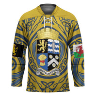 Personalized Cardiganshire Wales Hockey Jersey Ceredigion Coat of Arms Celtic Design - Wonder Print Shop