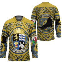 Personalized Cardiganshire Wales Hockey Jersey Ceredigion Coat of Arms Celtic Design - Wonder Print Shop