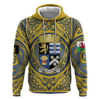Personalized Cardiganshire Wales Hoodie Ceredigion Coat of Arms Celtic Design - Wonder Print Shop