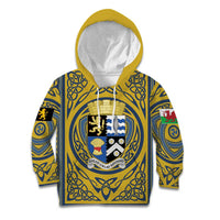 Personalized Cardiganshire Wales Kid Hoodie Ceredigion Coat of Arms Celtic Design - Wonder Print Shop