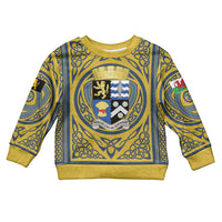 Personalized Cardiganshire Wales Kid Ugly Christmas Sweater Ceredigion Coat of Arms Celtic Design - Wonder Print Shop