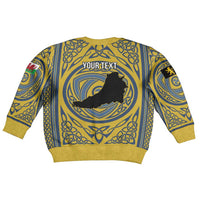 Personalized Cardiganshire Wales Kid Ugly Christmas Sweater Ceredigion Coat of Arms Celtic Design - Wonder Print Shop