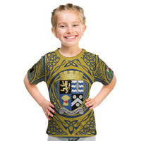 Personalized Cardiganshire Wales Kid T Shirt Ceredigion Coat of Arms Celtic Design - Wonder Print Shop