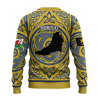 Personalized Cardiganshire Wales Ugly Christmas Sweater Ceredigion Coat of Arms Celtic Design - Wonder Print Shop