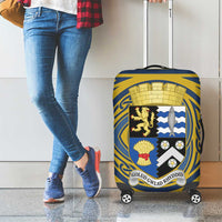 Personalized Cardiganshire Wales Luggage Cover Ceredigion Coat of Arms Celtic Design - Wonder Print Shop